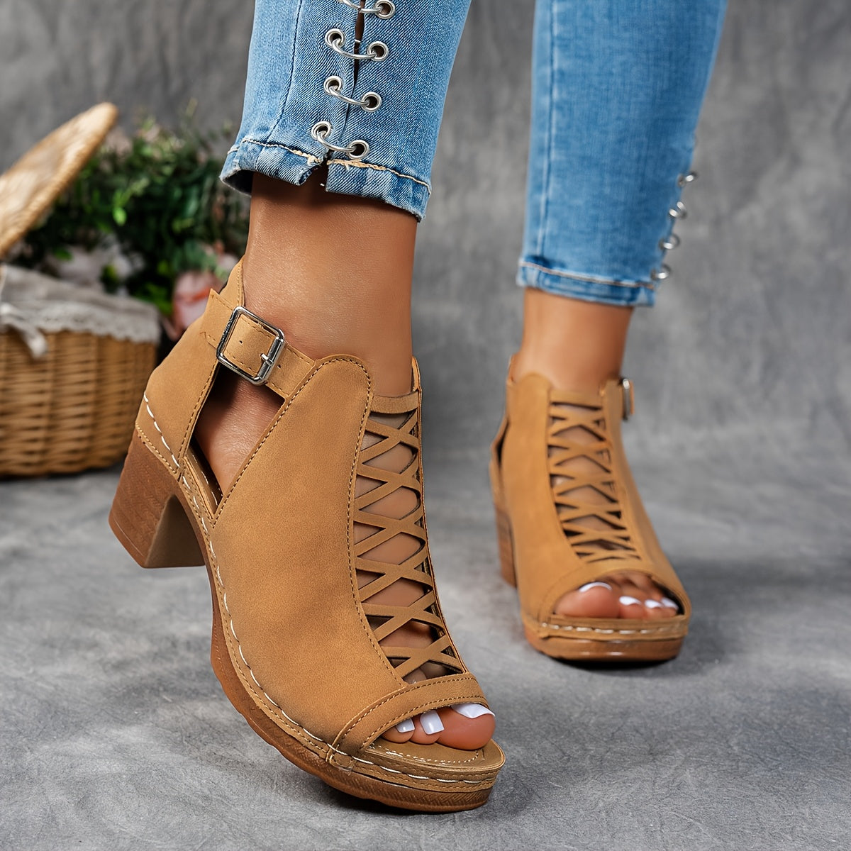 Nessa™ | Lattice-Heel Sandals