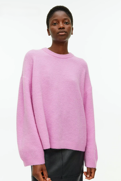 Matilda Relaxed Sweater in Acrylic and Viscose Blend