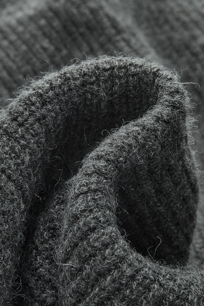 Clarisse Long Knit Coat Featuring a Cozy Turtleneck and Button Closure