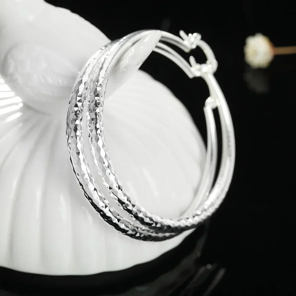 Silver Hoop Earrings