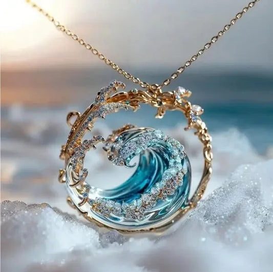 Necklace with Pendant — "Promise of the Ocean"