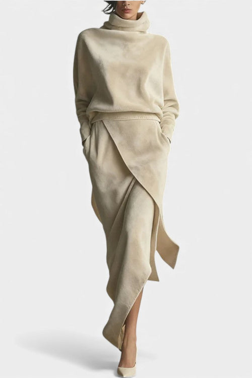 Énélya Luxe Asymmetrical Velvet Lounge Set