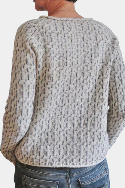 Aygul Boat Neck Casual Sweater